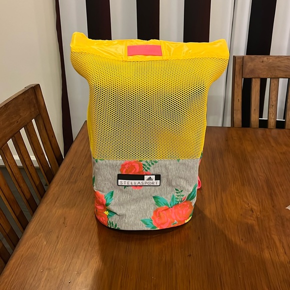 Adidas Stella McCartney Sport Seasack bag backpack gym bag tote new sack floral - Picture 4 of 16